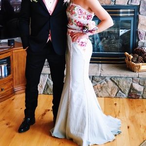 Sherri Hill 2 Piece Denim Dress